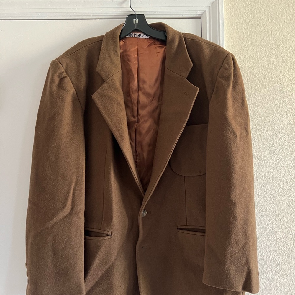 Men’s Vintage Olive Green Wool Blazer